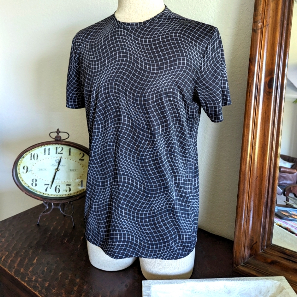 Fila Black Abstract Print Athletic Shirt